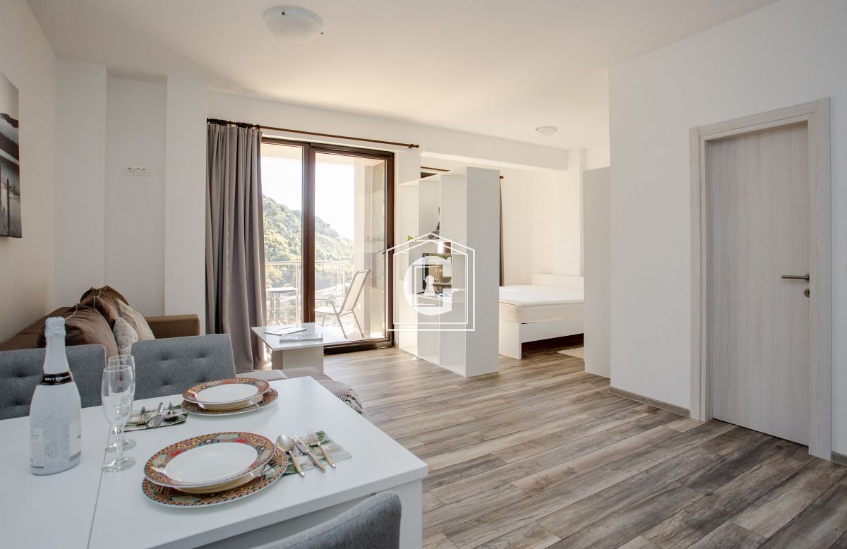 Luxury studio apartment with an incredible view of the sea and mountains!